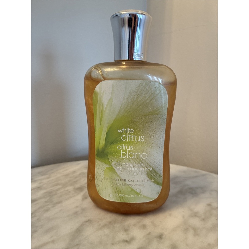 NEW White Citrus Bath & Body Works Luxury Bubble Bath Wash Gel 10 fl oz RARE